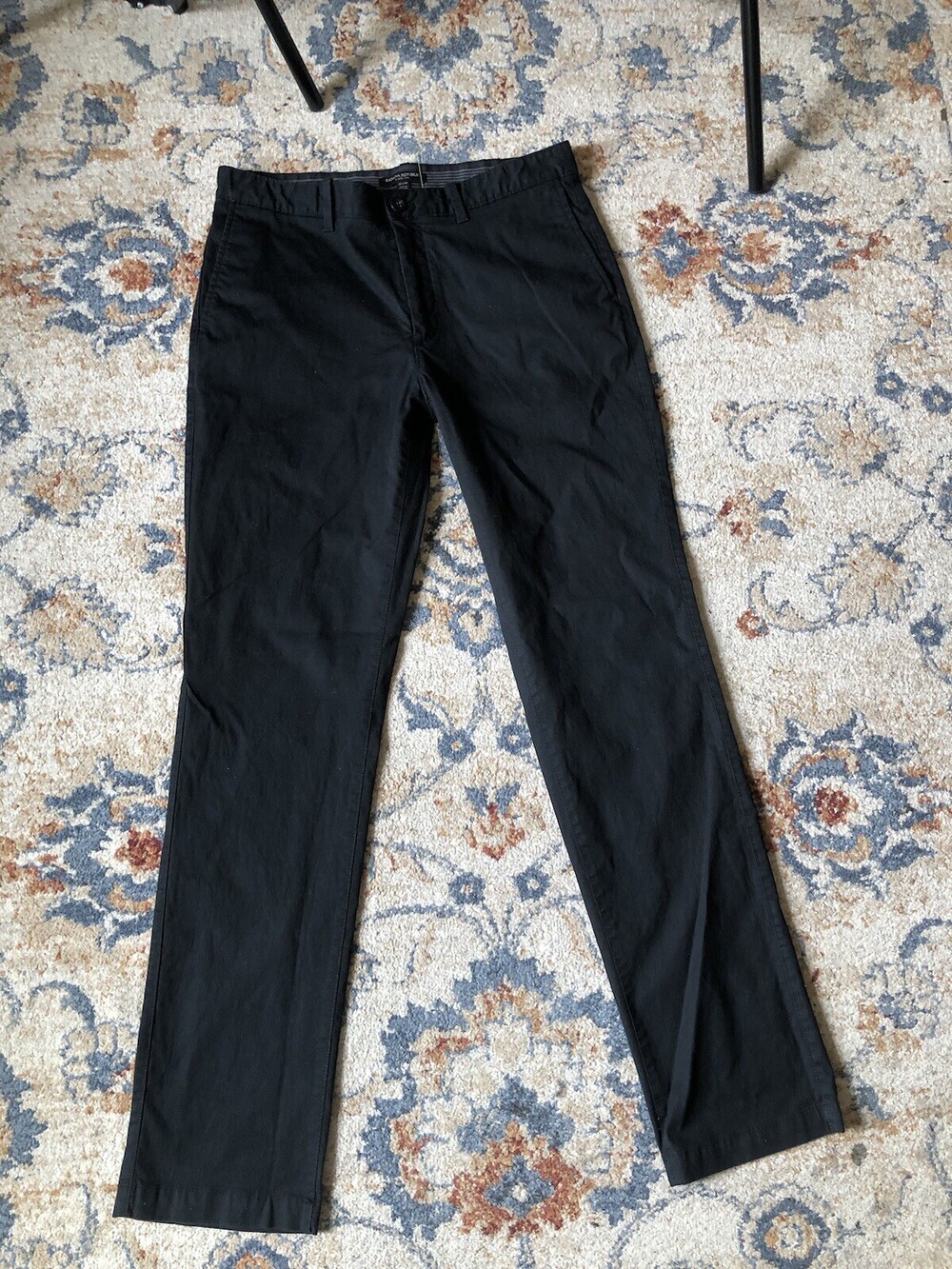 Banana Republic Men's Aiden Chino 100% Cotton Black Pants 32x34